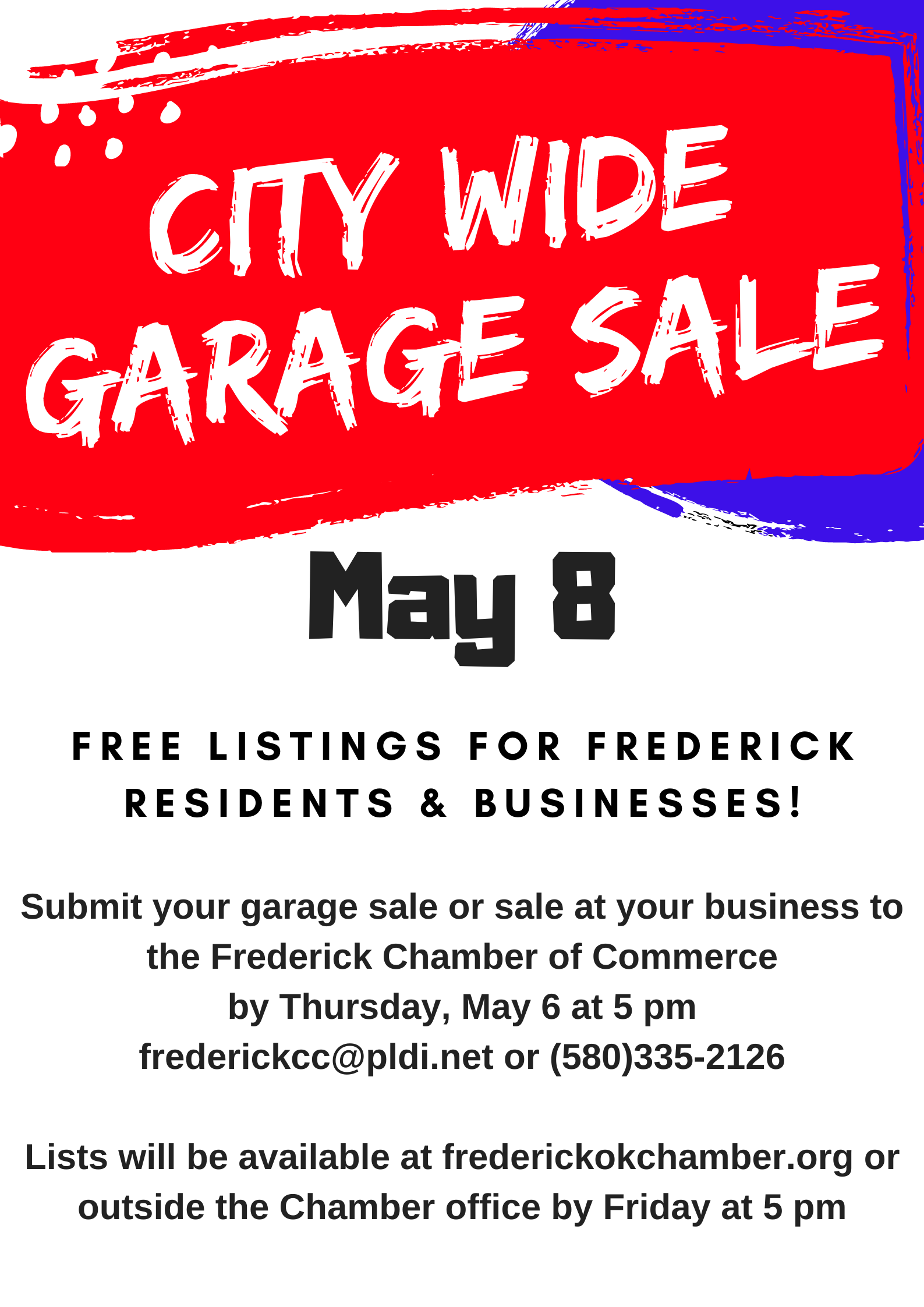 City Wide Garage Sale List Frederick Chamber of Commerce